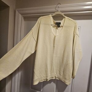 Lane Bryant Women's 22/24 V-Neck Sweater in Light Yellow
